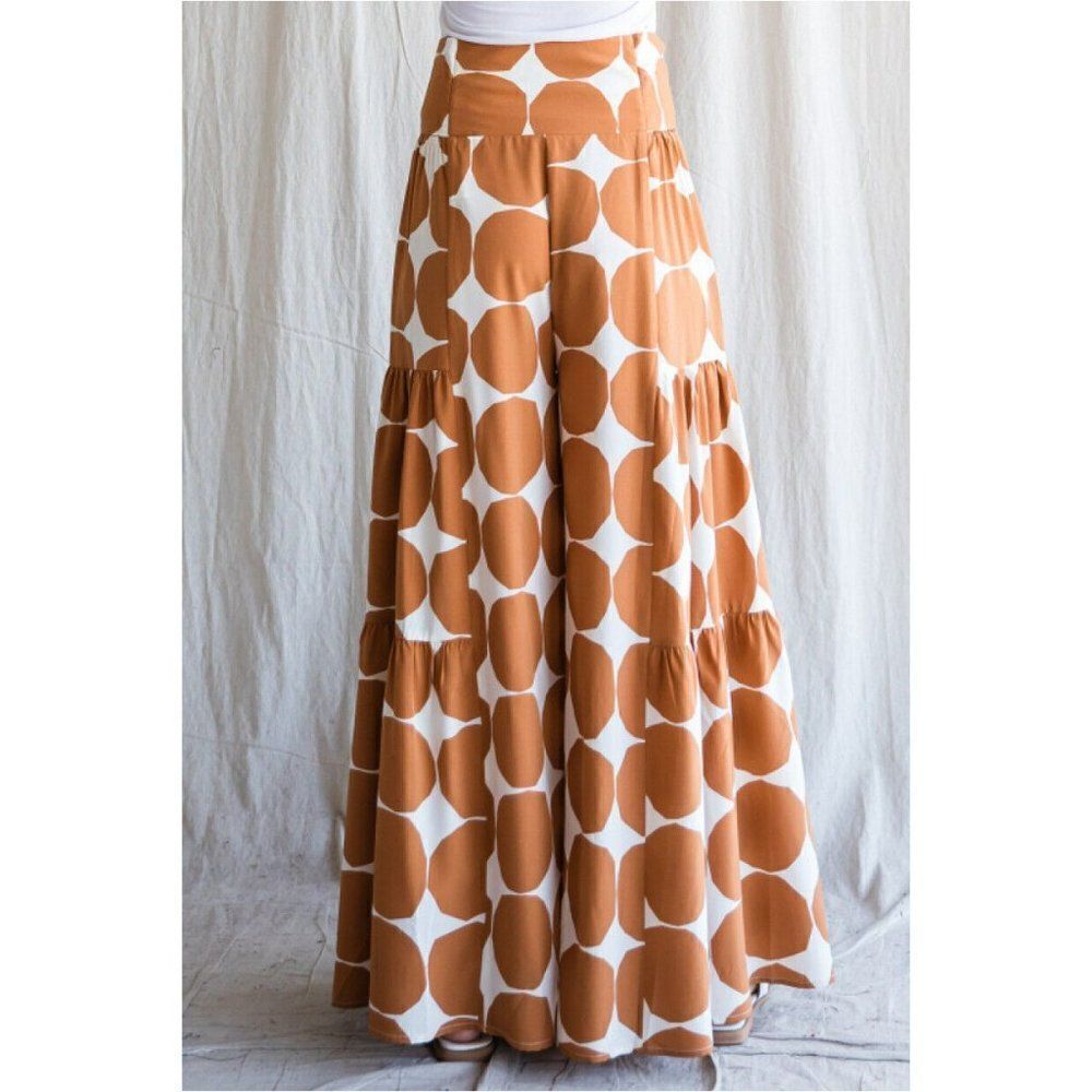 Jodifl Connect the Dots Palazzo Pants in Toffee B9350 - Picture 10 of 10